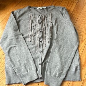 Boden ruffle cardigan